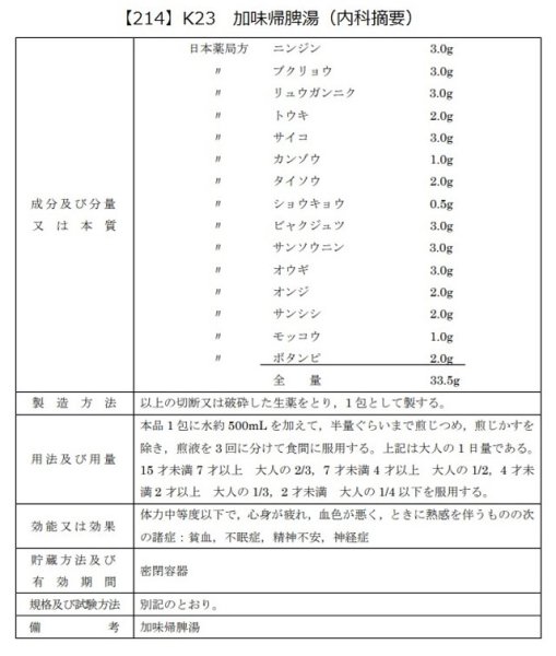 画像2: 加味帰脾湯（カミキヒトウ） (2)