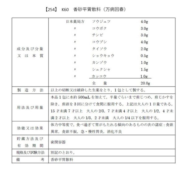 画像2: 香砂平胃散料（コウシャヘイイサンリョウ） (2)