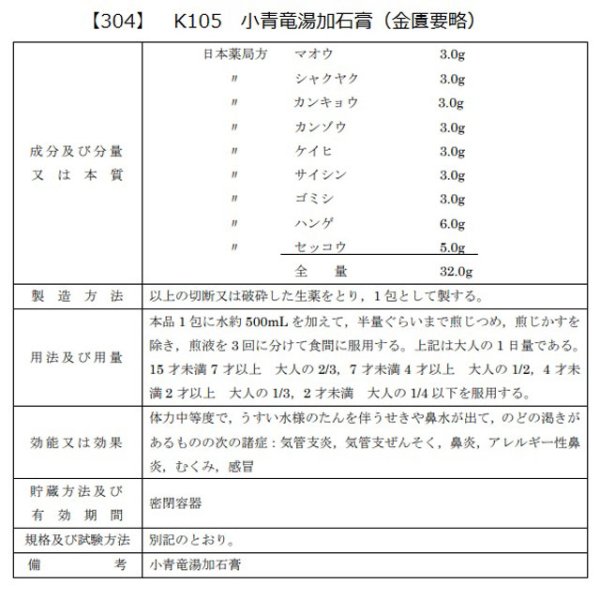 画像2: 小青竜湯加石膏（ショウセイリュウトウカセッコウ） (2)