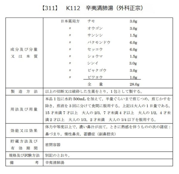 画像2: 辛夷清肺湯（シンイセイハイトウ） (2)