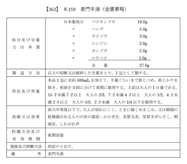 画像2: 麦門冬湯（バクモンドウトウ） (2)