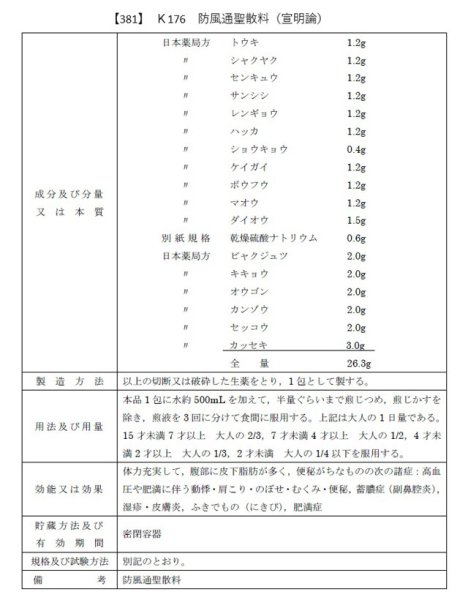 画像2: 防風通聖散料（ボウフウツウショウサンリョウ） (2)