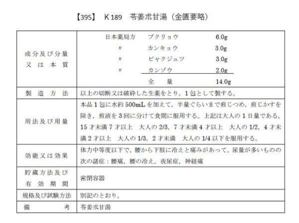 画像2: 苓姜朮甘湯（リョウキョウジュツカントウ） (2)