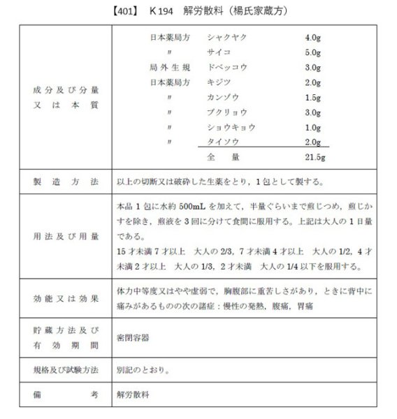 画像1: 解労散料（カイロウサンリョウ） (1)